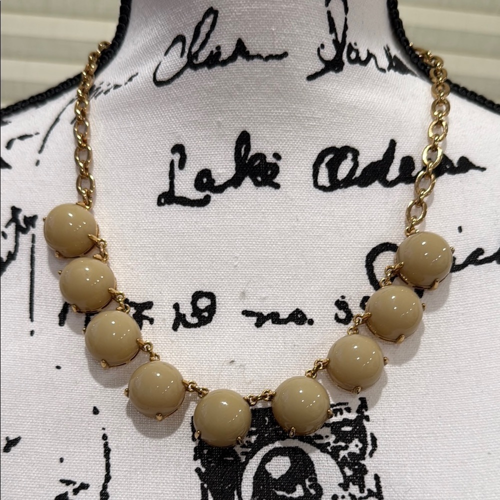 Gold and Tan Statement Necklace